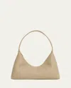 Mansur Gavriel Candy Zip Leather Shoulder Bag In Gray