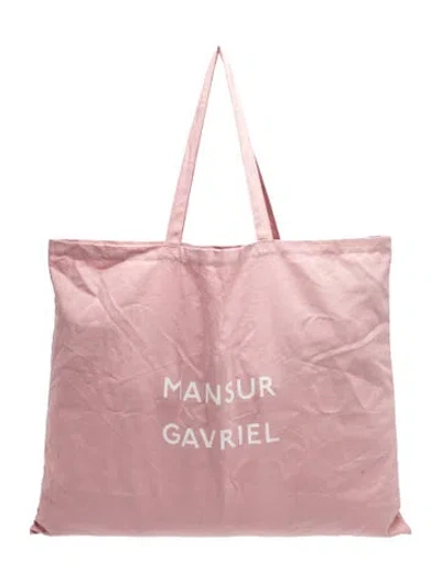 Pre-owned Mansur Gavriel Canvas Tote In Pink