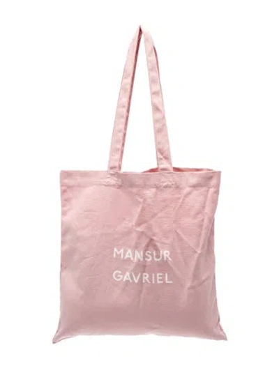 Pre-owned Mansur Gavriel Canvas Tote In Pink