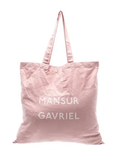 Pre-owned Mansur Gavriel Canvas Tote In Pink