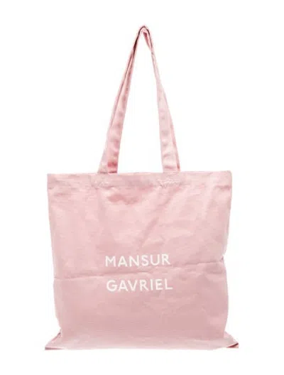 Pre-owned Mansur Gavriel Canvas Tote In Pink