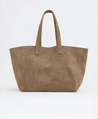 Mansur Gavriel Carryall Tote In Anise Suede