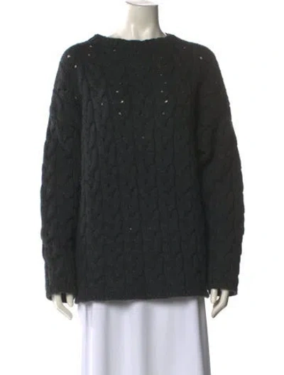 Pre-owned Mansur Gavriel Cashmere Bateau Neckline Sweater In Gray