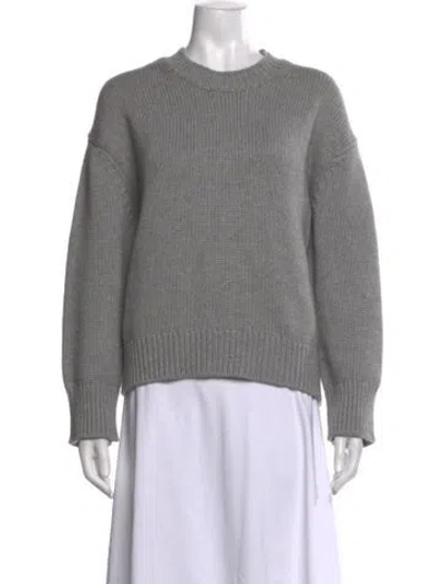 Pre-owned Mansur Gavriel Cashmere Crew Neck Sweater In Grey