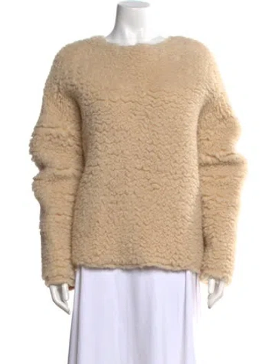 Pre-owned Mansur Gavriel Cashmere Crew Neck Sweater In Neutral