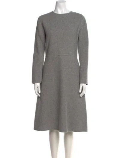 Pre-owned Mansur Gavriel Cashmere Midi Length Dress In Gray