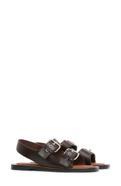 Mansur Gavriel Cintura Sandal In Ebony
