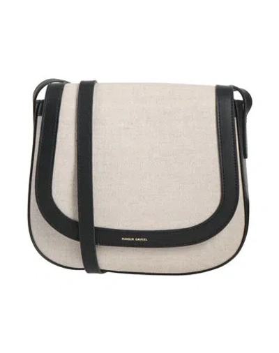 Mansur Gavriel Classic Mini Woman Cross-body Bag Beige Size - Linen, Cotton In Sand