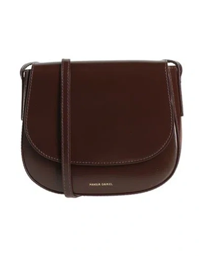 Mansur Gavriel Classic Mini Woman Cross-body Bag Chocolate Brown Size - Leather