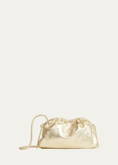 Mansur Gavriel Mini Cloud Leather Clutch In Gold