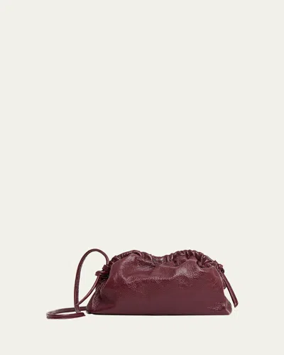 Mansur Gavriel Cloud Mini Naplak Leather Clutch Bag In Burgundy