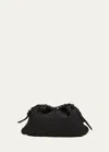Mansur Gavriel Cloud Mini Raffia Clutch Bag In Black