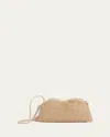 Mansur Gavriel Cloud Mini Raffia Clutch Bag In Natural Jasmine