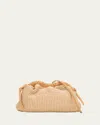 Mansur Gavriel Cloud Mini Woven Raffia Clutch Bag In Neutral