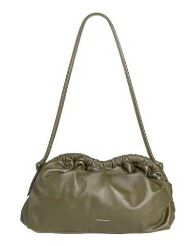 Mansur Gavriel Cloud Woman Shoulder Bag Military Green Size - Leather