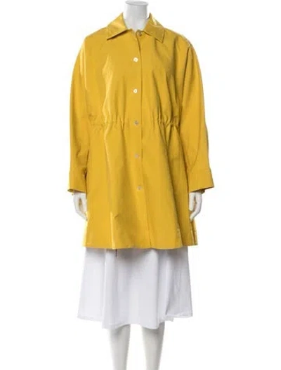 Pre-owned Mansur Gavriel Coat In Yellow