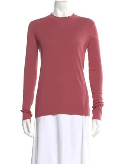 Pre-owned Mansur Gavriel Crew Neck Long Sleeve Top In Pink