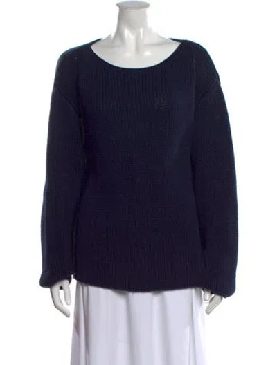 Pre-owned Mansur Gavriel Crew Neck Sweater In Blue