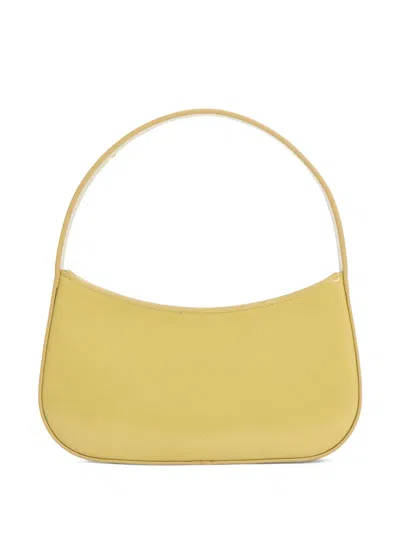 Mansur Gavriel Curved Leather Shoulder Bag In Yellow