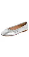 Mansur Gavriel Dance Ballerina Flats Crinkle Silver