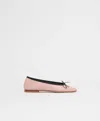 Mansur Gavriel Dance Bow-detail Lambskin Ballet Flats In Neutral