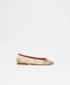 Mansur Gavriel Dance Snake-print Leather Ballet Flats In Neutral