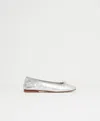 Mansur Gavriel Dream Woman Ballet Flats Silver Size 8 Leather In Silver