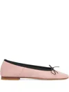 Mansur Gavriel Dance Bow-detail Lambskin Ballet Flats In Pink