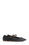 Mansur Gavriel Leather Ballerina Shoes