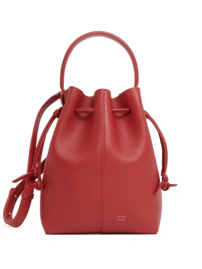 Mansur Gavriel Dea Bucket Bag In Red