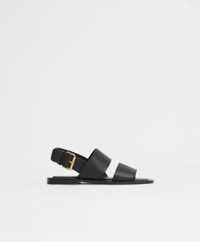 Mansur Gavriel Double Strap Sandal In Black
