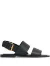 Mansur Gavriel Double-strap Sandals In Black