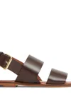 Mansur Gavriel Double Strap Slingback Sandal In Brown