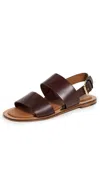 Mansur Gavriel Double Strap Slingback Sandal In Chocolate
