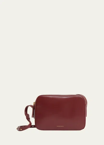 Mansur Gavriel Camera Leather Bag In Claret