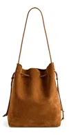 Mansur Gavriel Drawstring Cabas Bag Saddle In Brown