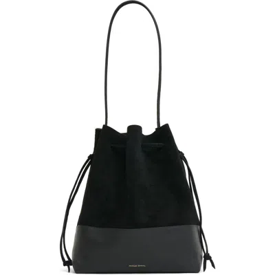 Mansur Gavriel Drawstring Cabas Bucket Bag In Black
