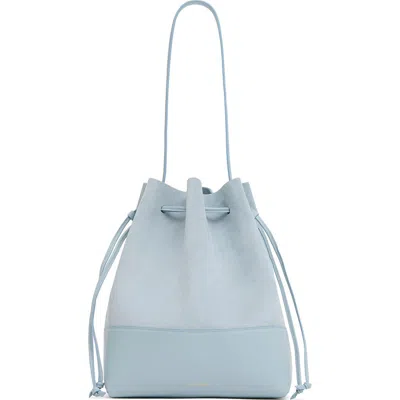 Mansur Gavriel Drawstring Cabas Bucket Bag In Blue