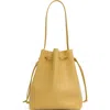 Mansur Gavriel Drawstring Cabas Leather Bucket Bag In Yellow
