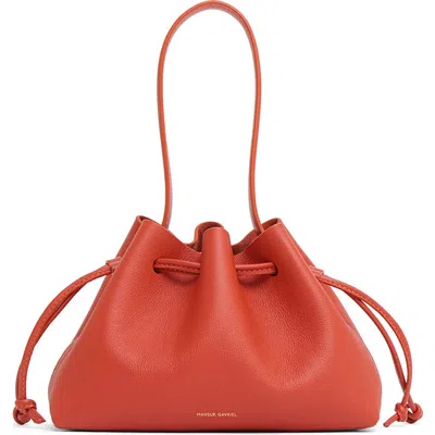 Mansur Gavriel Drawstring Pouchette Tote Bag In Orange