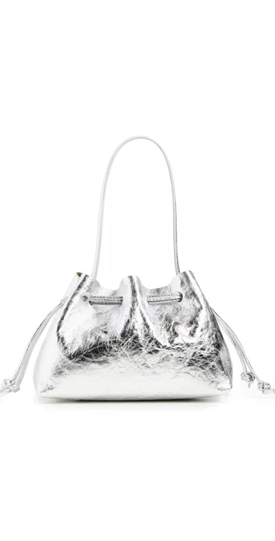 Mansur Gavriel Drawstring Pouchette Silver