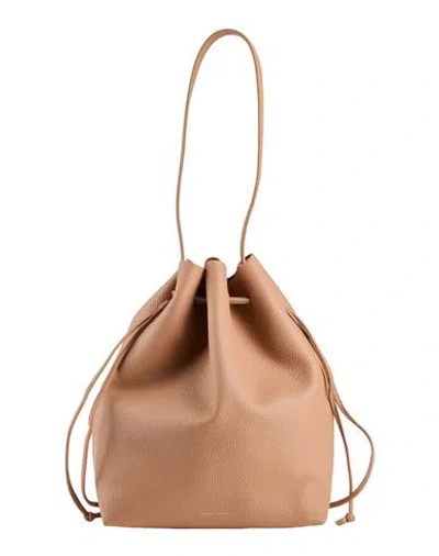 Mansur Gavriel Drawstring Woman Shoulder Bag Blush Size - Leather In Pink