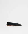 Mansur Gavriel Rounded Bow-detail Ballerina Flats In Black