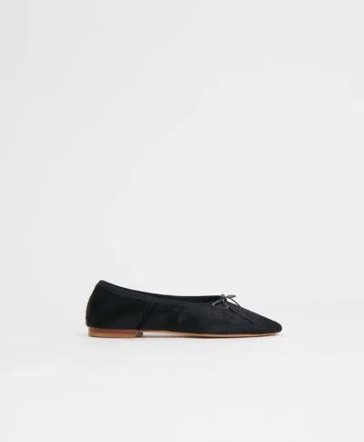 Mansur Gavriel Dream Ballerina In Black Ponyhair