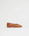 Mansur Gavriel Woman Ballet Flats Tan Size 8 Leather In Caramel Naplak