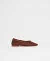 Mansur Gavriel Dream Ballerina In Chocolate Suede