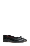 Mansur Gavriel Dream Leather Ballerina Flats In Black