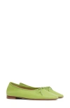 Mansur Gavriel Woman Ballet Flats Lime Green Size 8 Leather In Fern