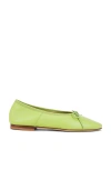 Mansur Gavriel Woman Ballet Flats Lime Green Size 8 Leather In Green