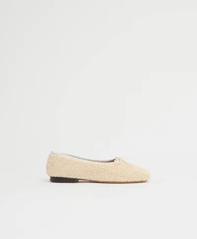 Mansur Gavriel Dream Ballerina In Jasmine Textured Raffia